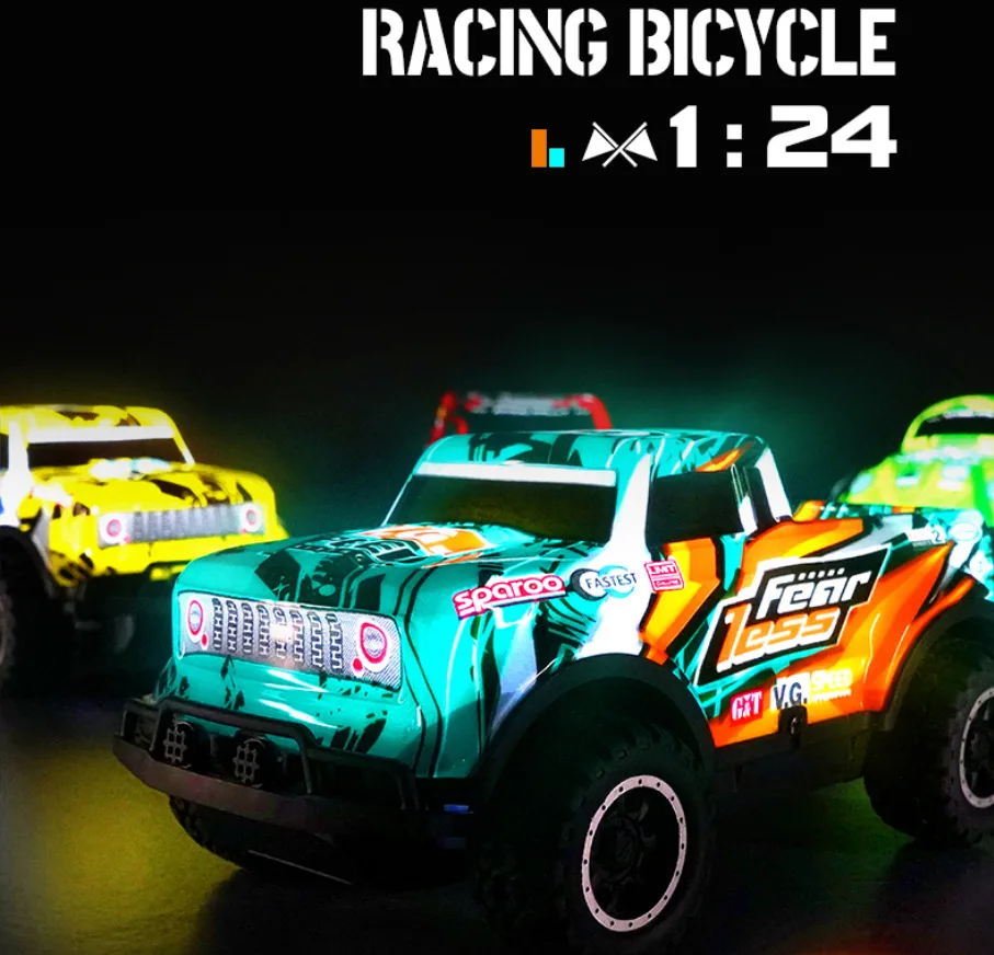 1:24 Rc Car with Light Boy Toy Remote Control Drifting Car Off-Road Car Cool Graffiti Radio-Control Racing Vehicle Children Gift