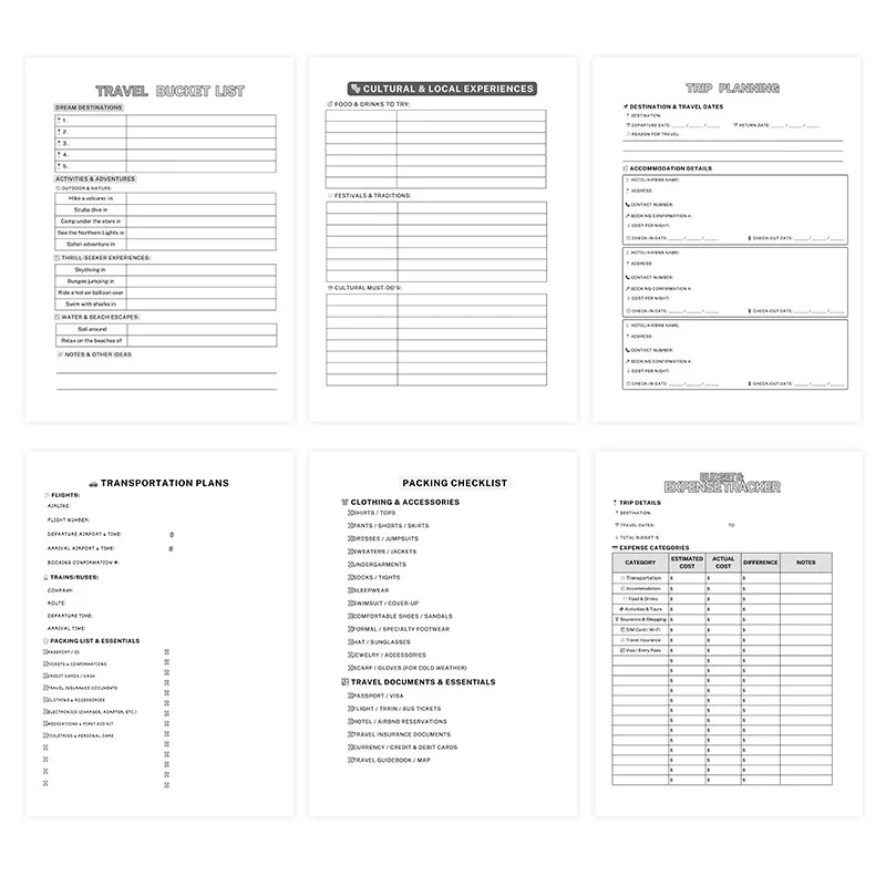 Bview Art Digital Travel Journal & Vacation Planner Notebook: Adventure Organizer