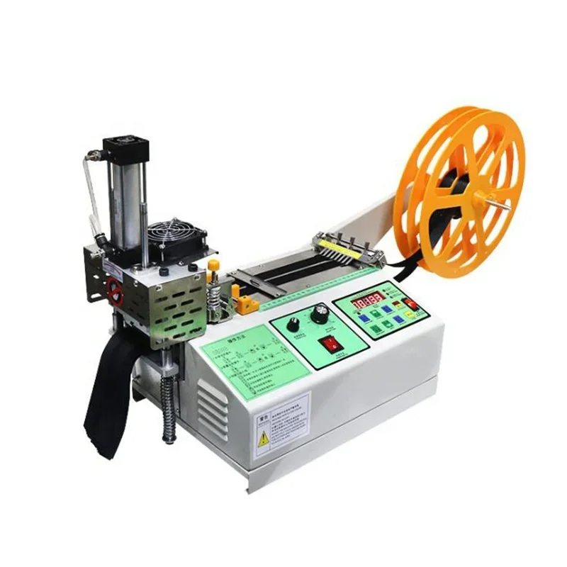 Material Receiving Satin Ribbon Cutting Machine for Earloop,lace ,elastic,zipper Ect