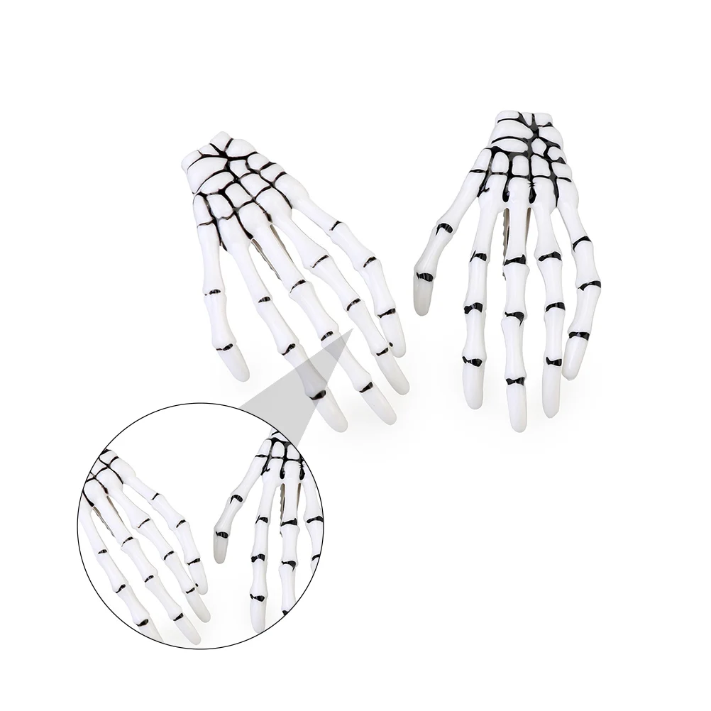 

Halloween Hand Hair Clips Ghost Hairpin Durable Costume Party Accessories Skull Bone Claw Hair Claw Clip For Women