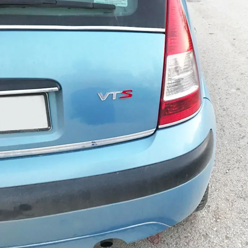 Metal 3D V T S VTS Car Badge Emblem 3D Logo Sticker for Citroen C2 C3 C4 Quatre Saxo Xsara Jimny 1.6 16v VTR Red Silver Color view 6