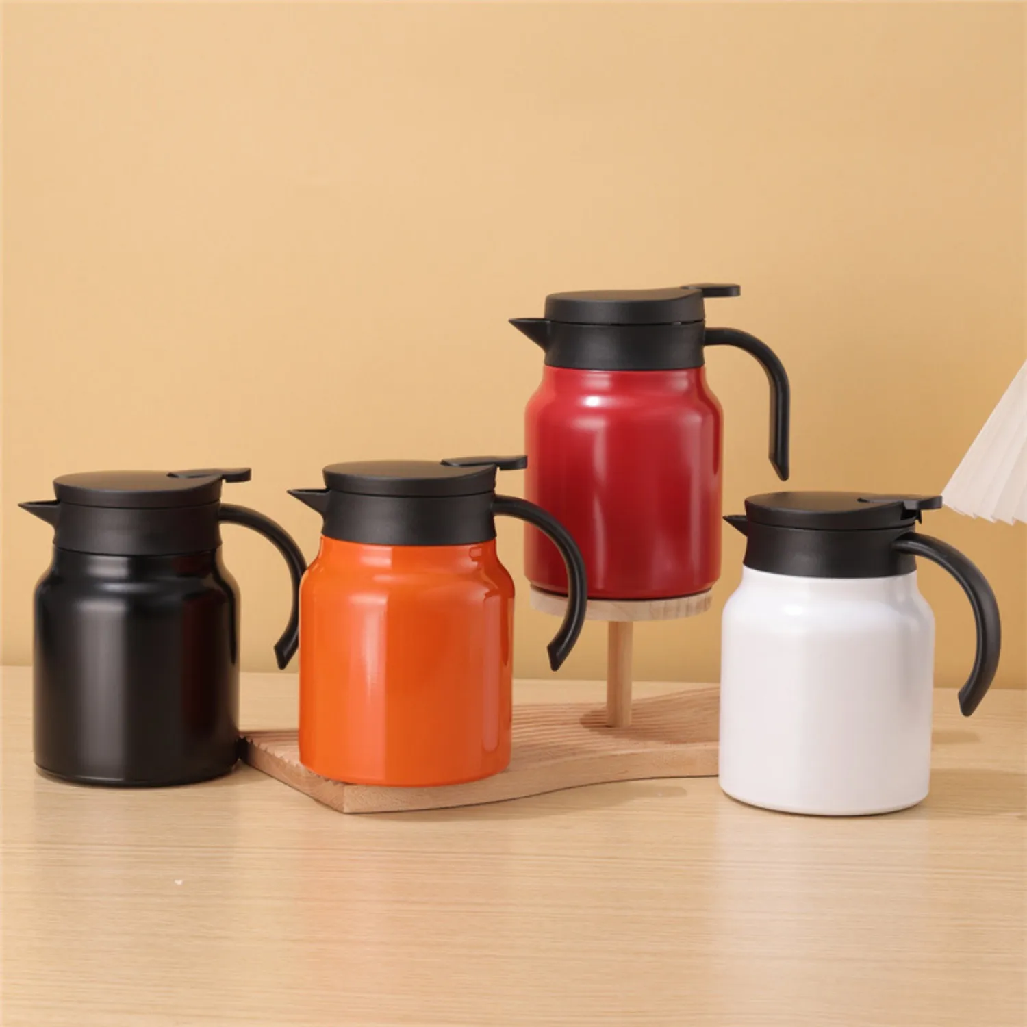 إبريق شاي طويل عازل من الفولاذ المقاوم للصدأ، غلاية حرارية لتخمير المنزل، يجب اقتناؤها مصفاة شاي