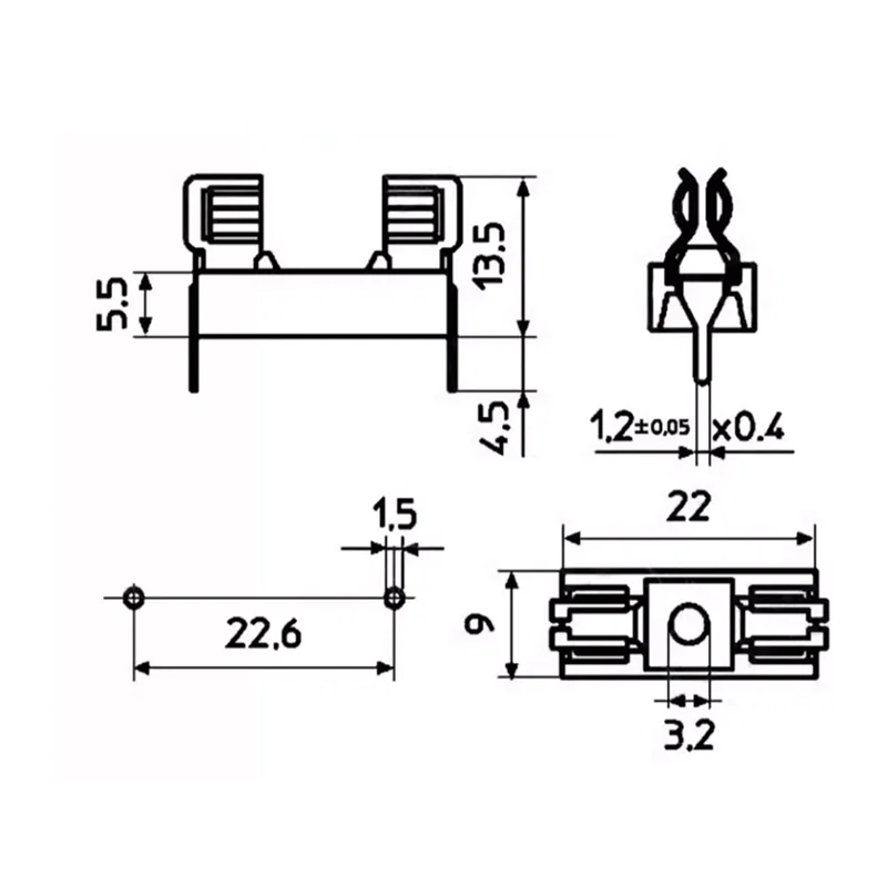10 Stück 5 x 20 mm/6 x 30 mm Sicherungshalter mit transparenter Abdeckung, Sicherungskasten, hochwertiger Sicherungshalter