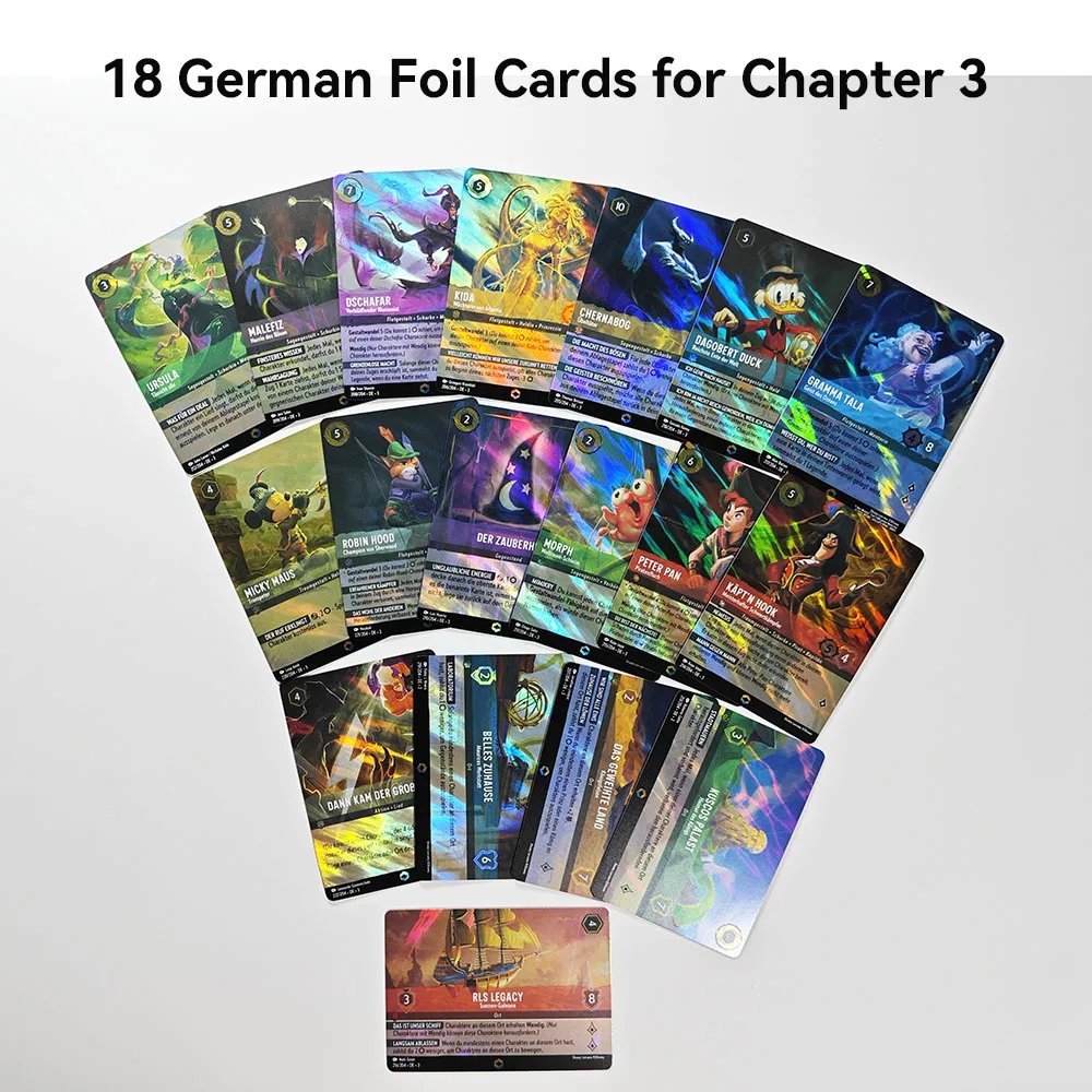 

Lorcana Chapter 3 Proxy German Foil High Quality robin hood chernabog dann kam der stitch belle's house TCG Game Cards