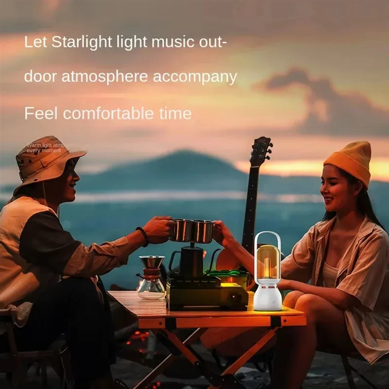 Outdoor Speaker Lighting Dimmable Camping Retro Music Desk Lamp Portable Night Light For Bars Restaurants And Home Decor B