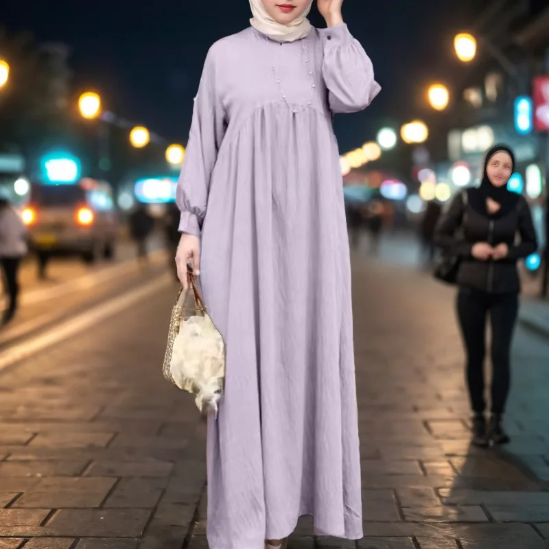 Fashion Muslim Dubai Abaya for Women 2024 Soft Muslim Abayas Women Khimar Turkey Islam Clothes Long African Dress Robe