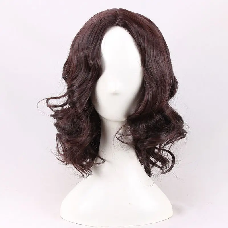 

World of Warcraft Sir Anduin Lothar Costume synthetic hair cosplay wig brown curly wig + wig cap