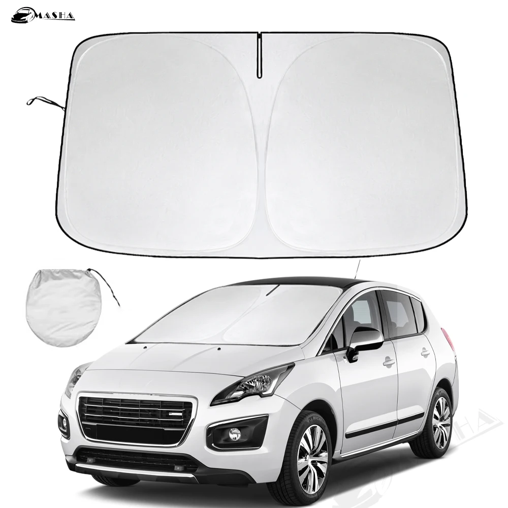 Car Windshield Sun Shade For Peugeot 3008 2009-2012 2013 2014 2015 2016 Reflector Sunshade Offers Protection for Car Accessories