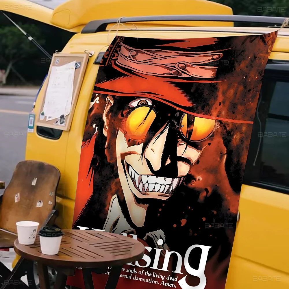 HELLSING High End Quality Banner Printing Artistic Atmosphere Style Camping Flag