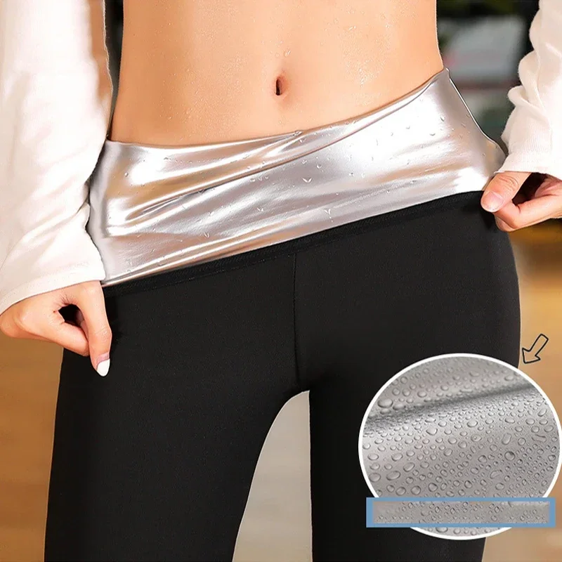 Women Sauna Sweat Pants Thermo Fat Control Legging Body Shapers Fitness Stretch Control Panties Waist Slim Shorts