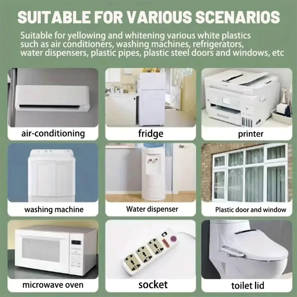 Plastic Remove Yellowing Cleaning Agent Air Conditioning Washing Machine Renovation Anti Oxidation Appliances Remove Yellow