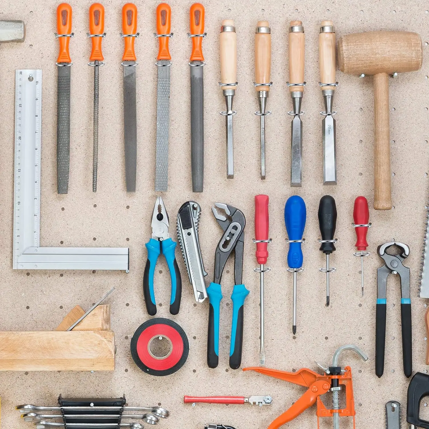 10 قطعة حامل مفك متعدد حلقات أداة أصحاب أداة منظم رفوف ملحقات Pegboard