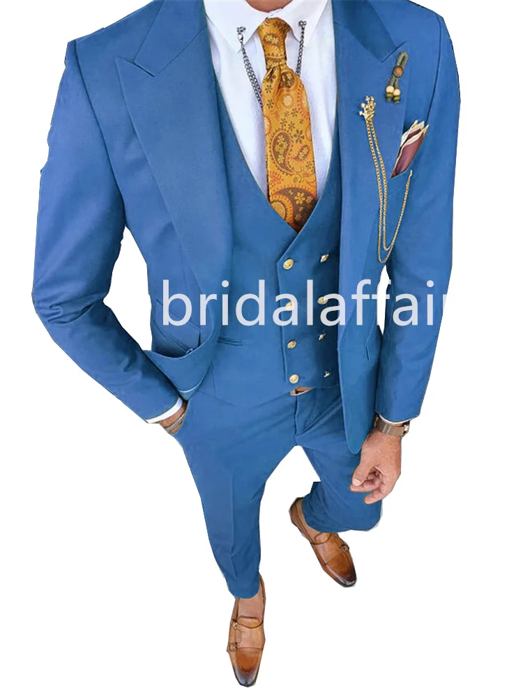 

Bridalaffair 2023 Mens Suit Casual Business 3 Piece Set Groom Wedding Dress lim Fit Tuxedos Palk Laple