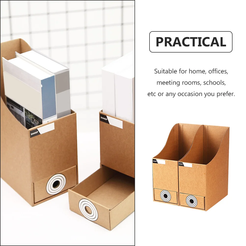 2pcs Desktop File Organizer Rack Sturdy Paper Document Shelf For Office Home Storage Magazine Holder Document Organizer File