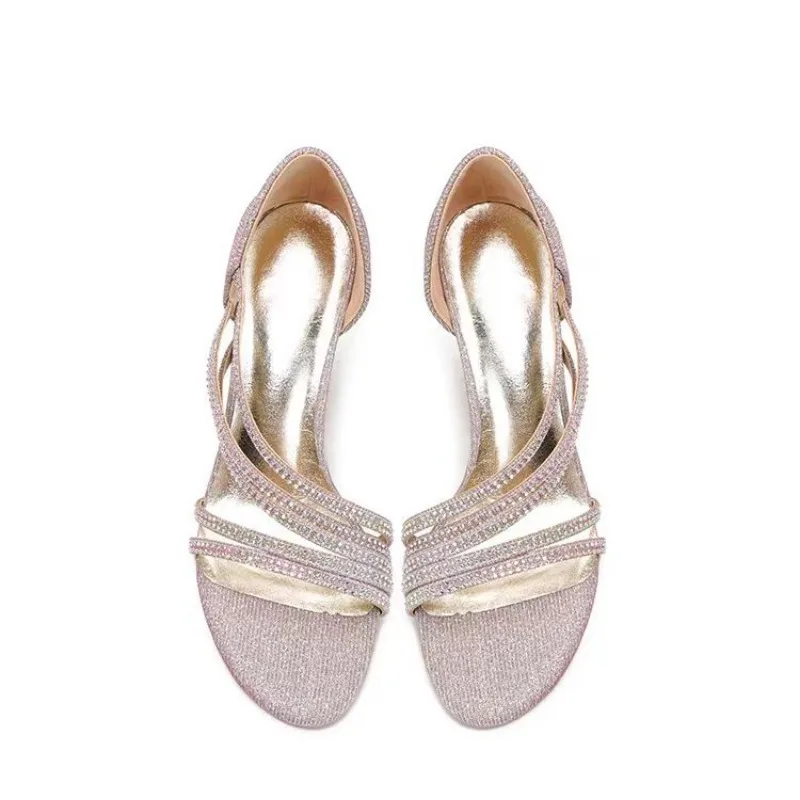 Luxus High Heels Schuhe Frauen Sandalen Mit Hohen Absätzen Kristall 2025, Neue Sommer Trend Party Kleid Pumpen Plus Größe Elegante Alias Mujer