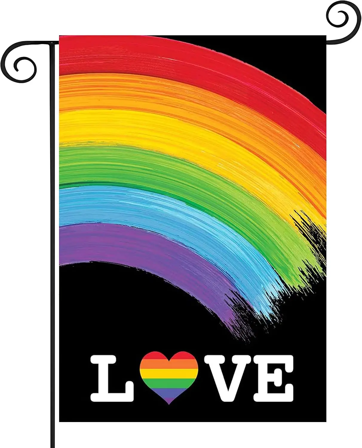 Pride Garden Flag, Rainbow Progress Pride Flags, Double Sided LGBTQ Progress Yard Flag 12x18 Inch for Lesbian Gay Bisexual P IIC