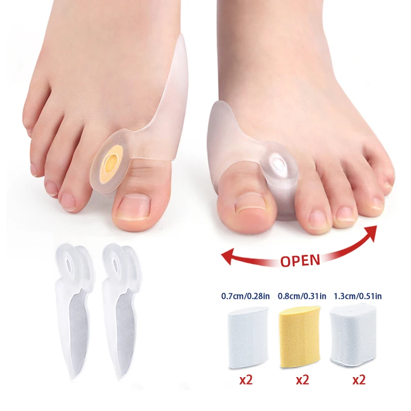 Silicone Gel Thumb Corrector, Little Toe Protector, Valgus Finger Straightener, Foot Care Relief Pads Tool, 1 Par