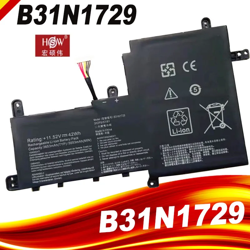 B31N1729 Laptop Battery For ASUS VivoBook S15 S530 S530F S530FA S530FN S530UA S530UF S530UN X530FN X530FN-1A S5300UN