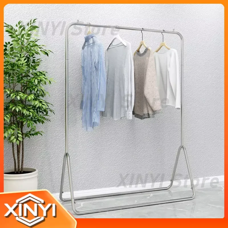 for Clothing Store Display Rack for Stainless Steel Brushed Silver Floor to Ceiling Clothes Rack for Women's Fashion Clothing