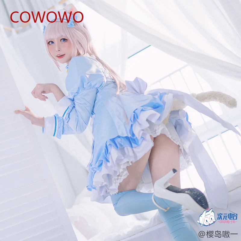 Аниме NEKOPARA vol.4 Vanilla Maid Dress Vanilla Косплей Костюм Chocola Vanilla Милое синее платье Вечерние наряды Cos Одежда