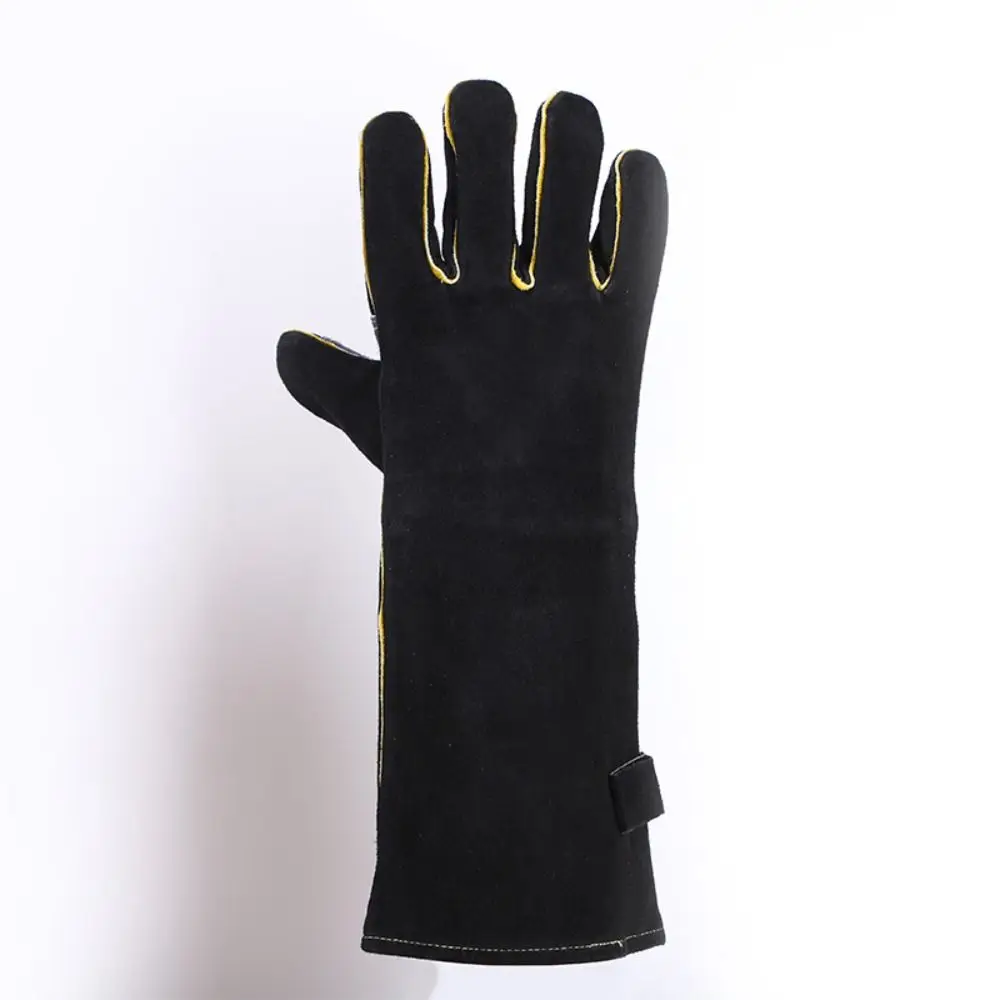 Leather Heat Resistant Gloves High Temperature Resistance Heat Insulation Welding Gloves 14/16 Inch Work Gloves Welding Work
