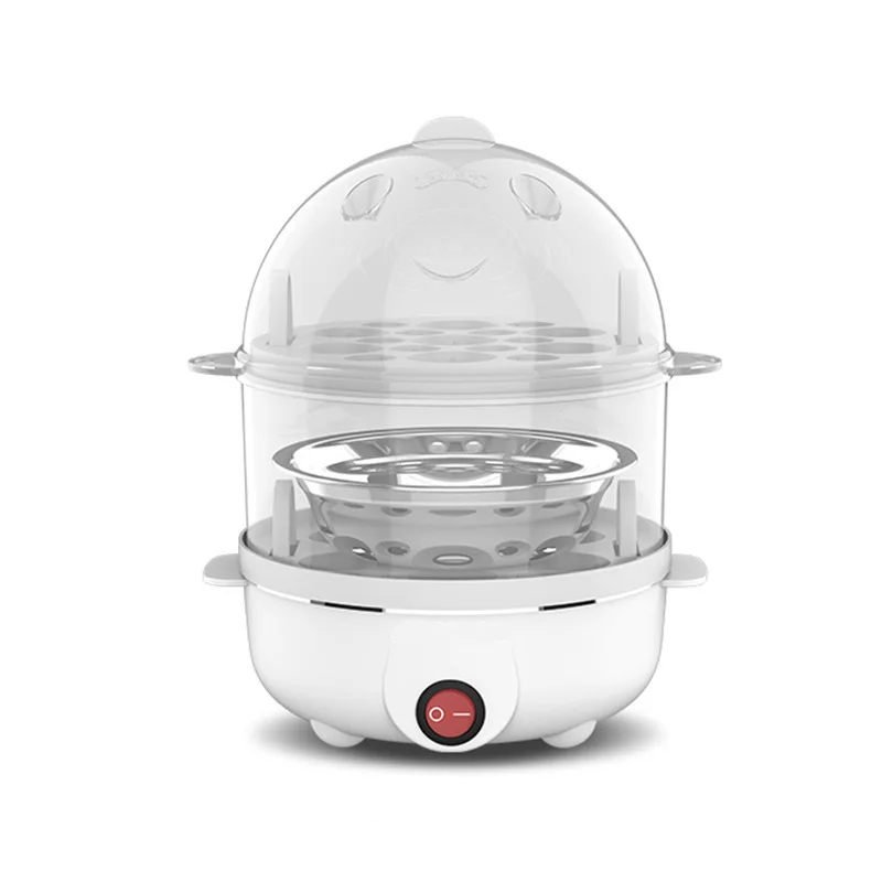 Electric Egg Steamer Breakfast Machine Auto Power Off Double Layer Poacher Multi-function Food Processor Kitchen Gift Boiler