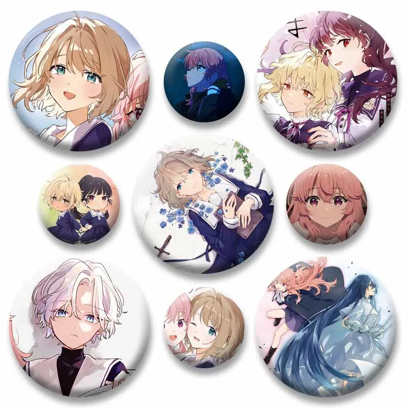 Anime I Want To Love You Till Your Dying Day Badge Handmade Round Brooch Cartoon Role Playing Pins Bag Hat Jewelry Accessories
