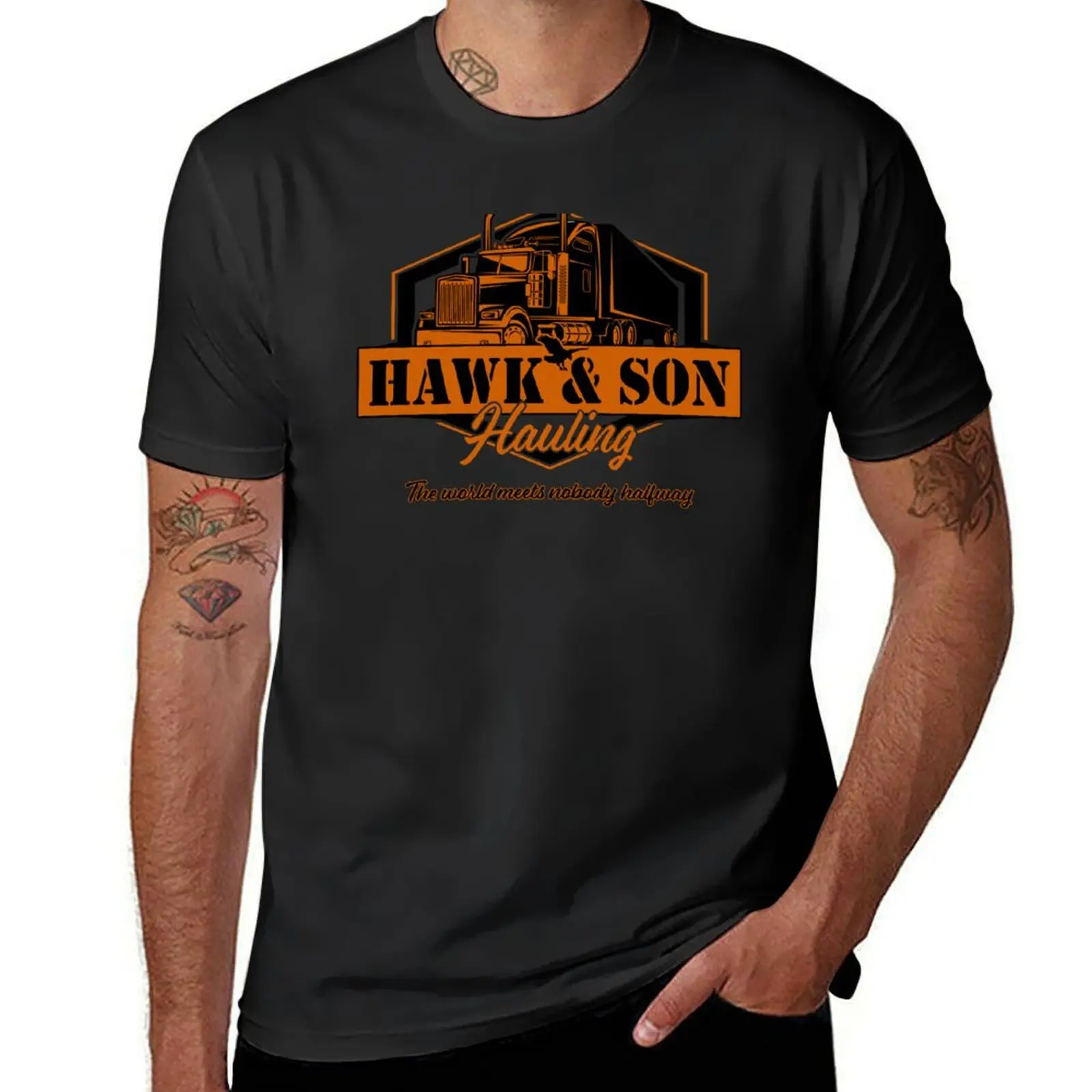 Hawk & Son Hauling T-Shirt plus sizes sports fans shirts graphic tees boys animal print Men's t-shirts