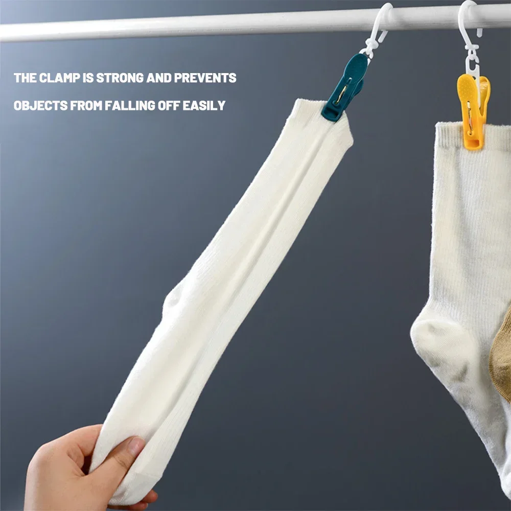 Rotatable Clothes Pegs Windproof Anti-slip Drying Clip Hats Towels Hanger Laundry Clip Hanging Hooks Socks Air-dry Clips Home