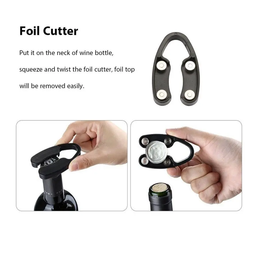 4 Set Pneumatic Wine Corkscrews Creative Wine Opener Cutting Tin Wine Stopper Wine Pourer and Wine Waker