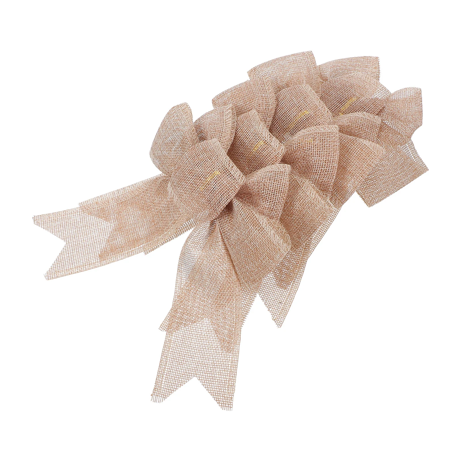

4Pcs Handmade Flax Bows Unique Fabric Bows for DIY Decoration Bow Patches for Clothing Bags Hats Craft Embellishments Sewing