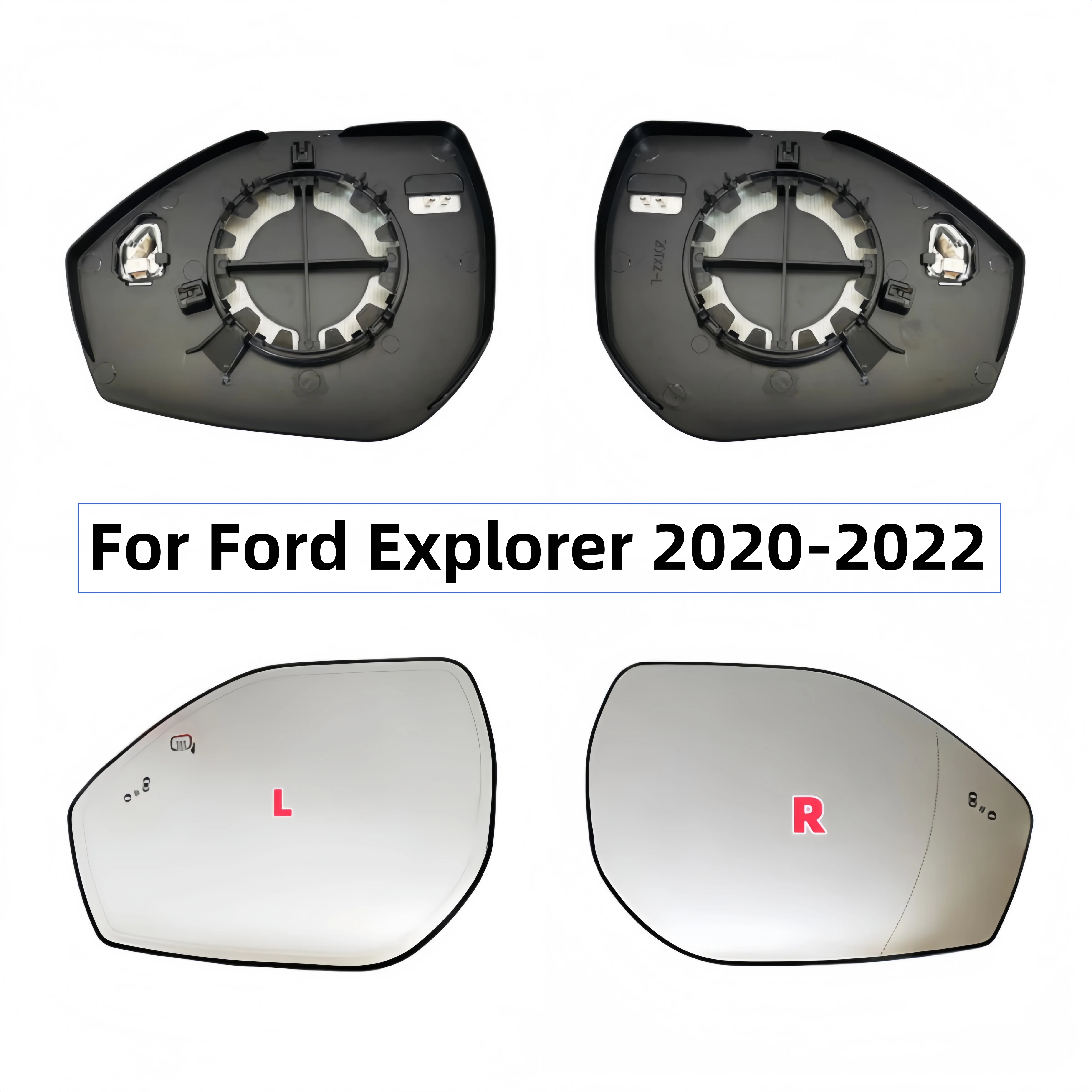 

For Ford Explorer 2020-2022 rearview mirror heating blind spot auxiliary lens reflector glass Car blind spot heat mirror part