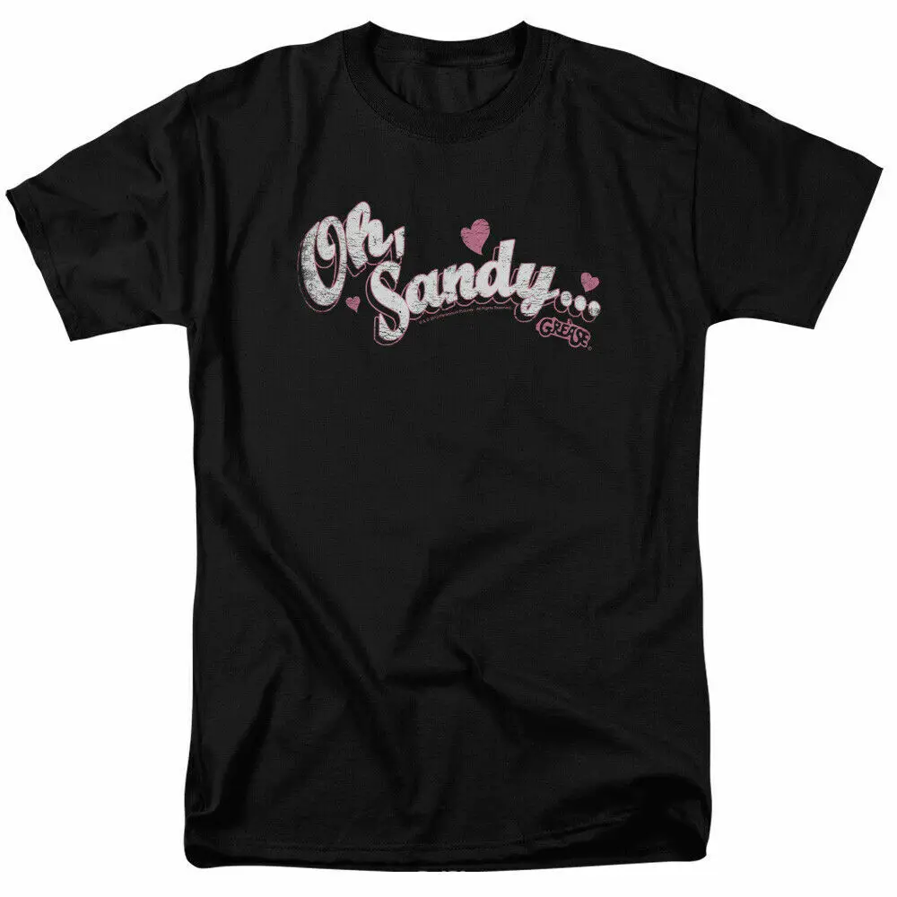 Grease Oh Sandy T Shirt Licensed Musical Romance Movie Retro Classic Tee Black