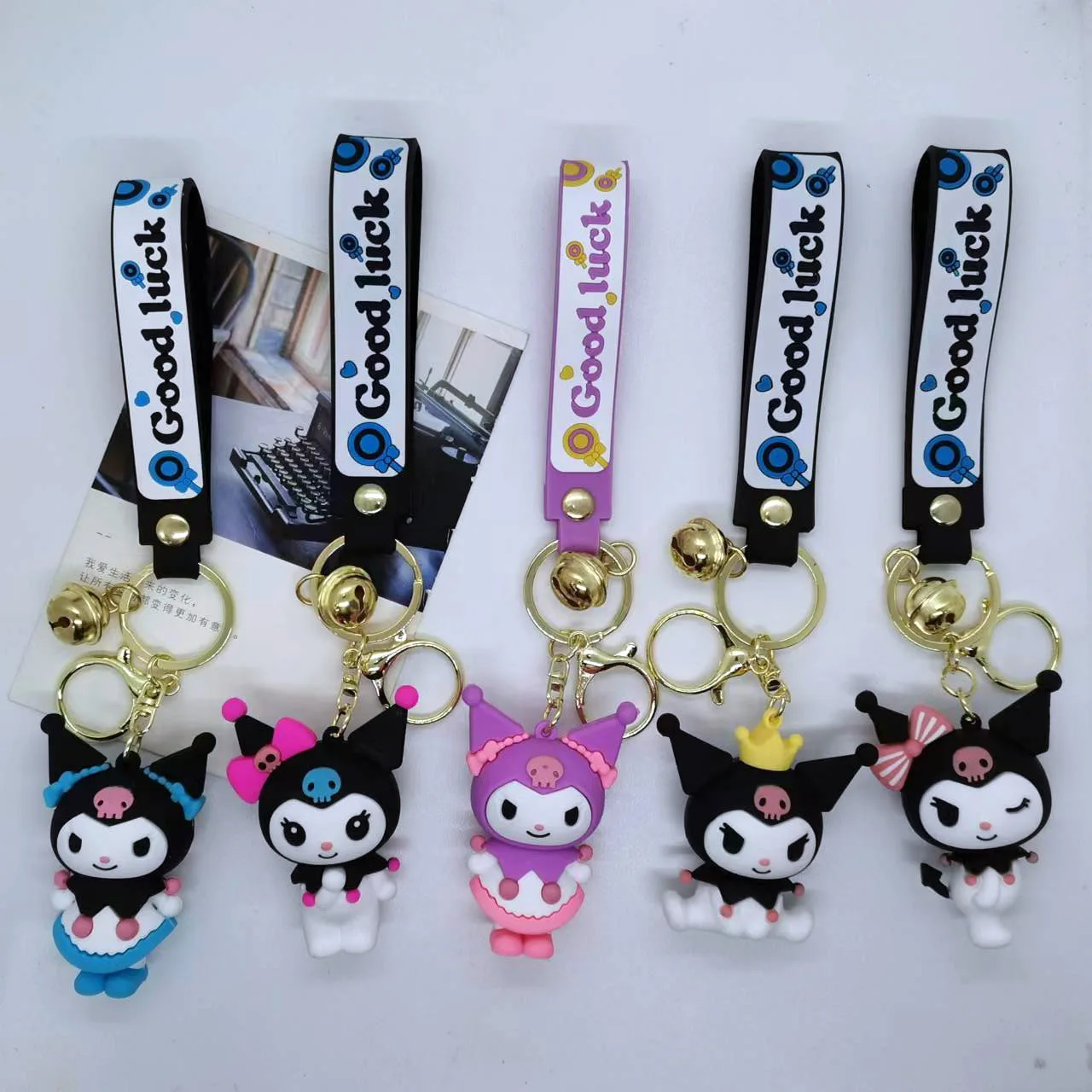 

New Creative Cartoon Sanrio Kuromi Doll Keychain Bag Car Keychain Accessories Gift Wholesale Kawaii Cute Personalized Gifts