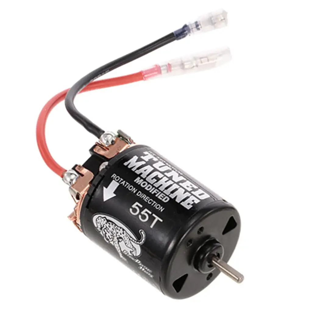 Waterproof RC Brushed Motor 55T Precision 4 Pole Replacement High Power for 1 10 Model Car Upgrade