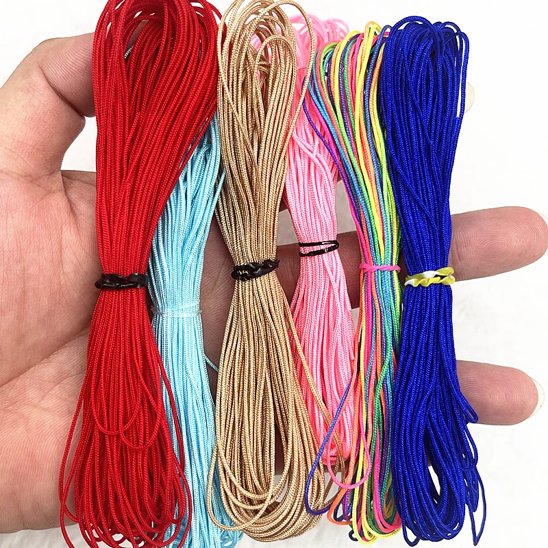 0.4/0.8/1.0/1.5mm Nylon Cord Thread Chinese Knot Macrame Cord Bracelet Braided String DIY Tassels Beading Thread