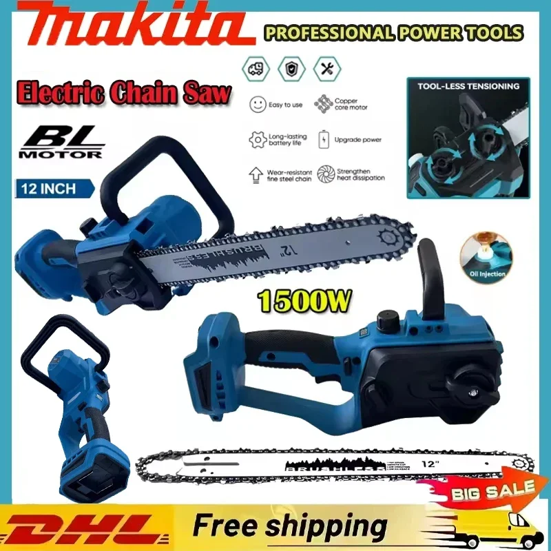 

Makita Brushless Chainsaw 12 Inch with Auto Oiler Cordless Electric Saw for Tree Cutting & Logging Wood Cutting
