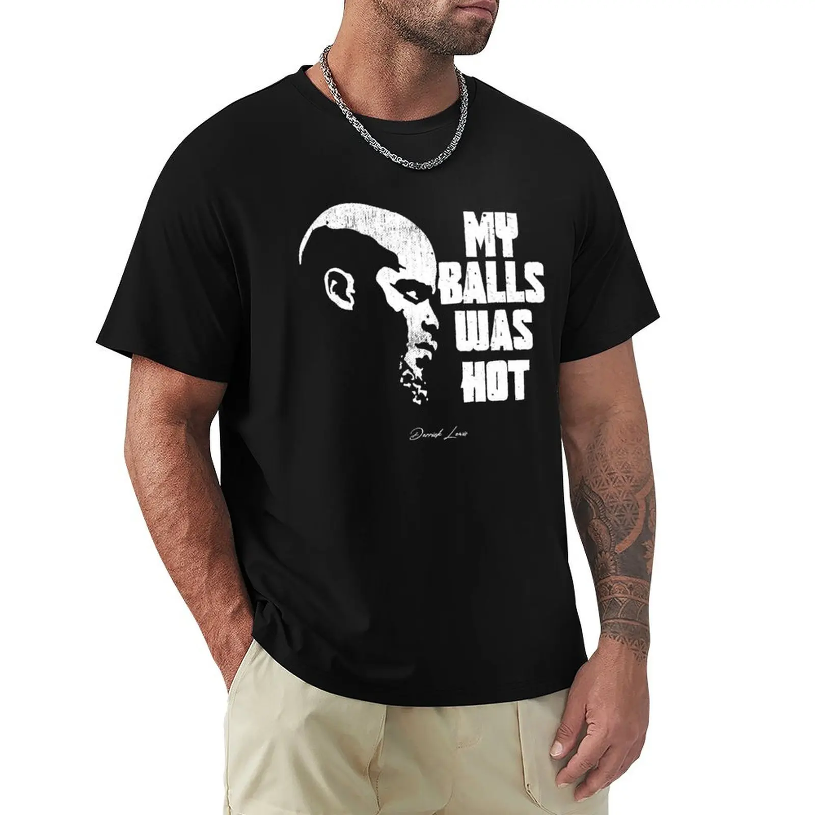 Derrick Lewis My Balsl Was Hot T-Shirt Plus Size Summer Short Sleeve T-Shirt