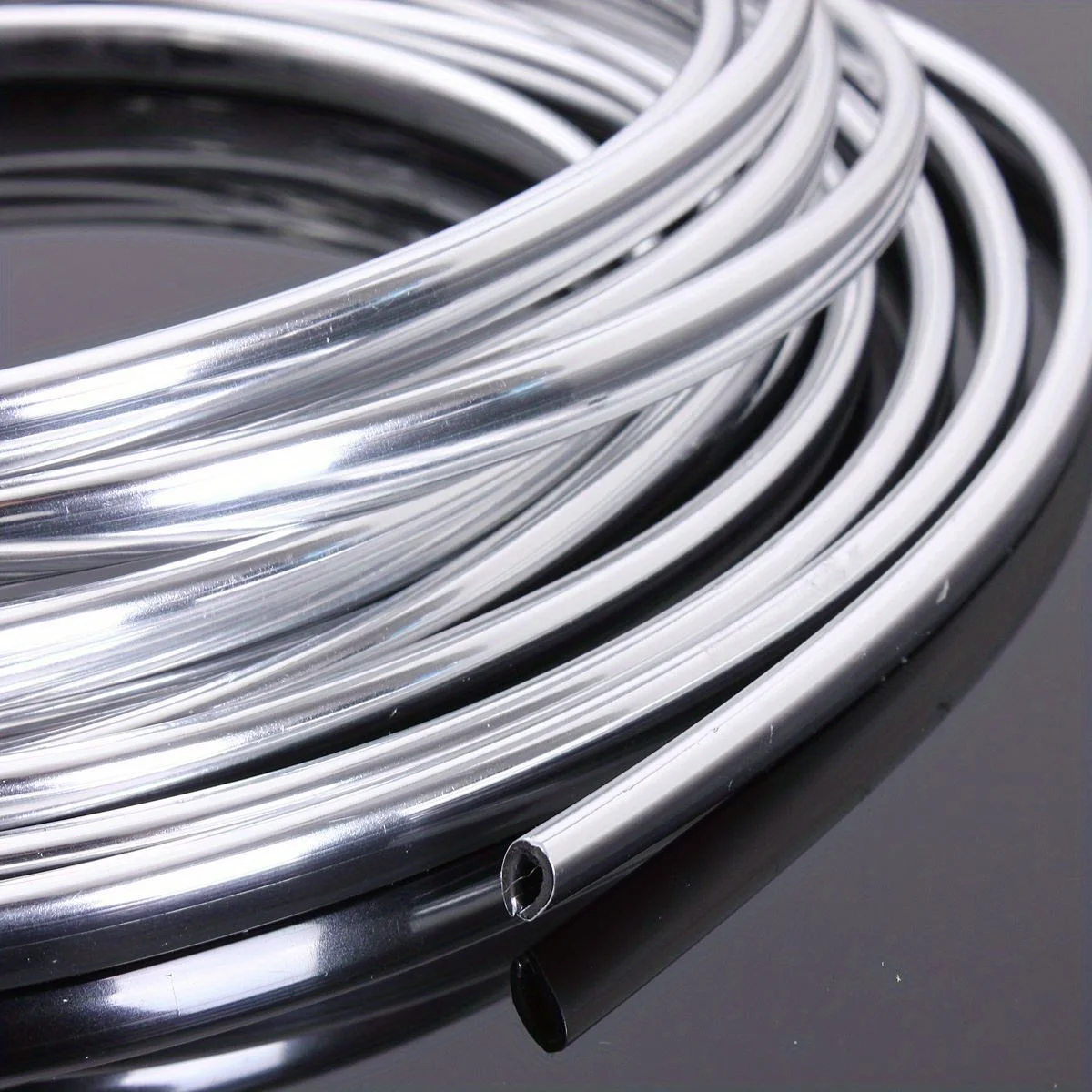 6M Car Door Chrome Moulding Trim Strip Edge Scratch Guard Protector Cover Strip Roll Chrome Styling Moulding Trim Strip