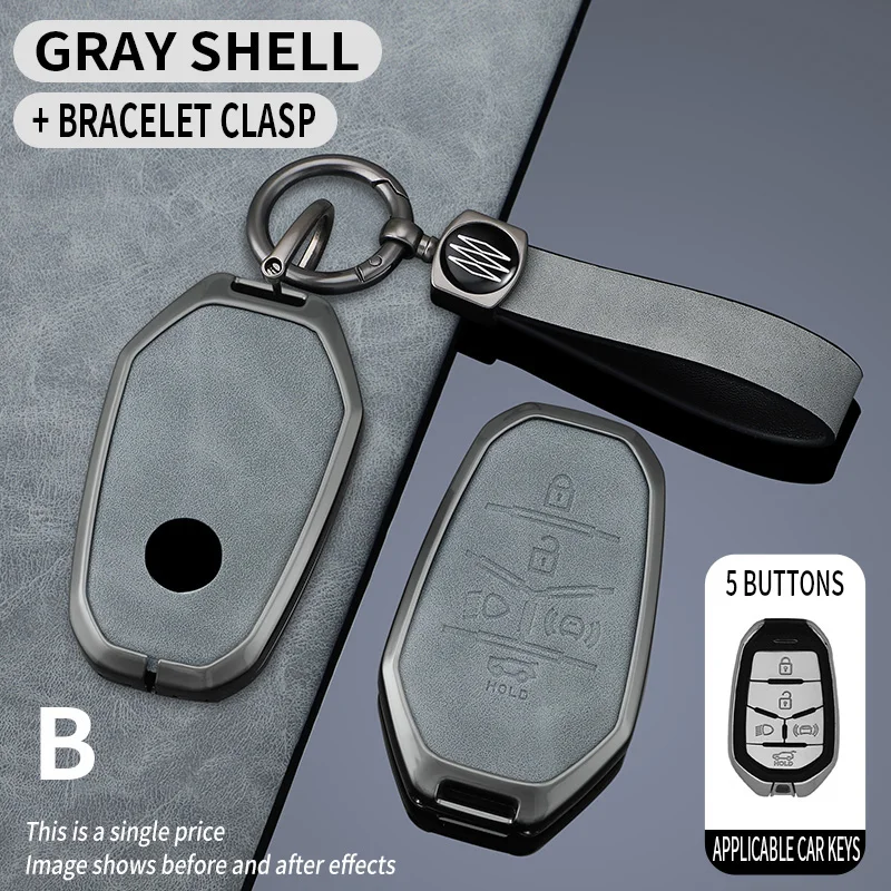 Car Key Bag For Ssang Yong 2020 G4 Rexton Car Key Case Cover Fob