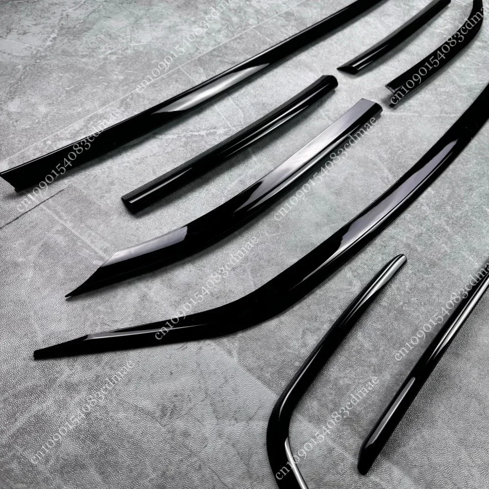 Gloss Black Front Grille Strips Cover Trim For Tiguan MK2 R Line Facelift 2020-2023 Front Bumper Insert Black Grill Accessories