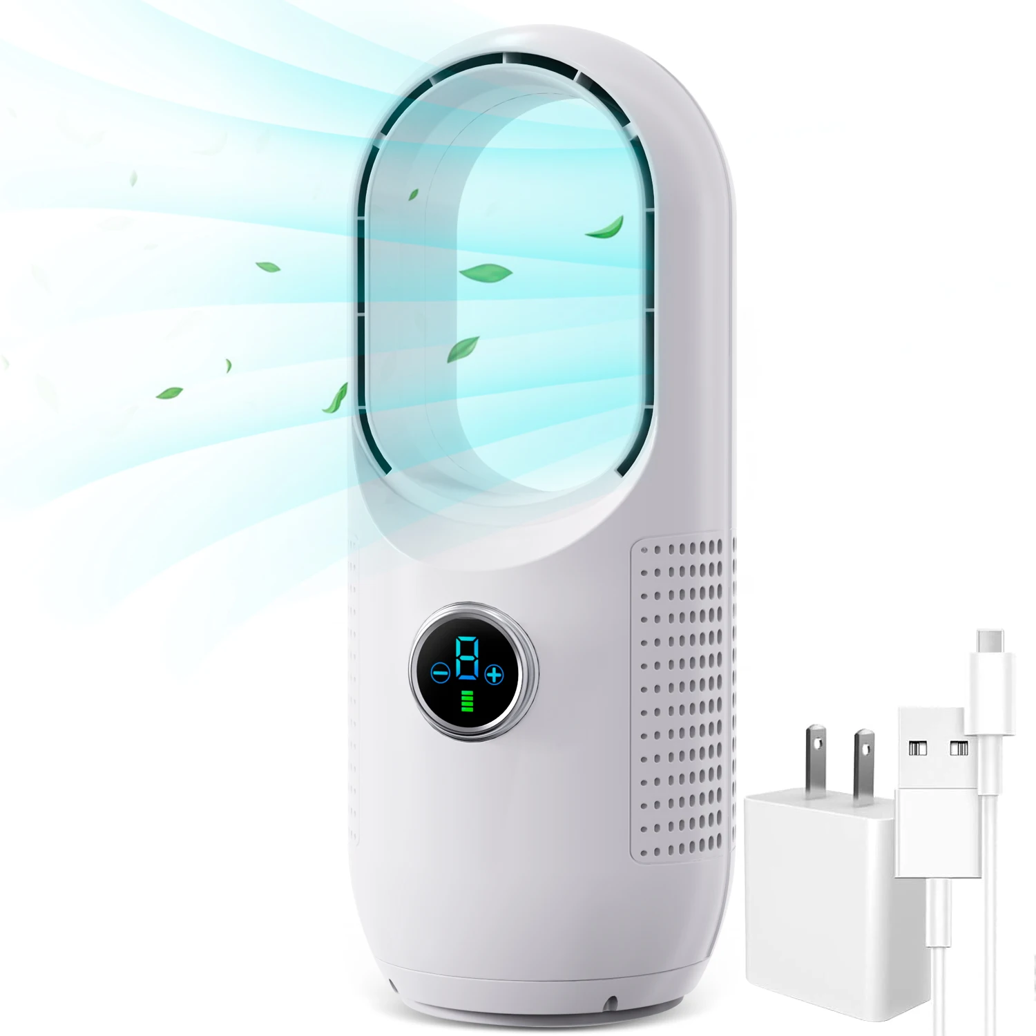 Intelligent Bladeless Desktop Cooling Fan Dormitory Home Small Air Conditioner USB Portable Electric Fan