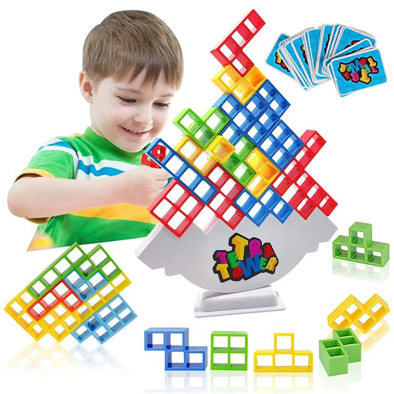 Tetra Toren Balans Stapelblokken Spel Bouwsteen Desktop Bordspellen 2 Spelers Familie Feest Leuk Spel Kid Cadeau
