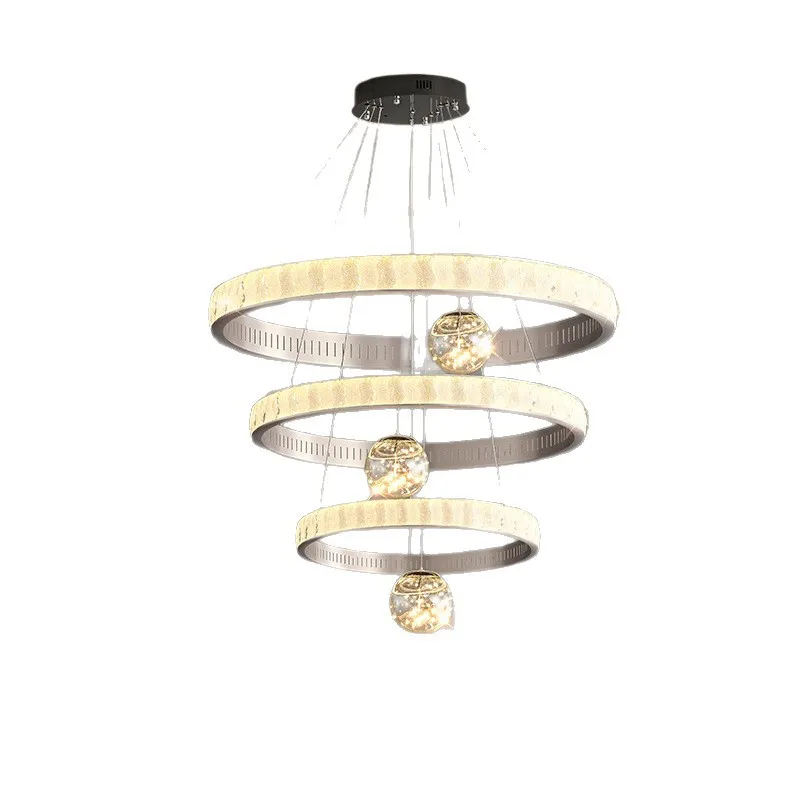 

Living room chandelier 2025 new modern simple Italian light luxury high-end atmosphere French crystal