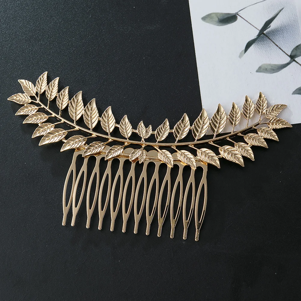 2 pçs liga pentes de cabelo folhas grampos laterais encantadores grampos para festa festival acessório moda mulher cocar