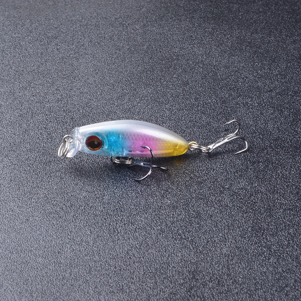 1Pcs Sink Minnow Fishing Lure Wobblers 4.cm 3.1g High Quality Artificial Plastic Hard Bait Bass Pike Crankbait Fishing Tackle