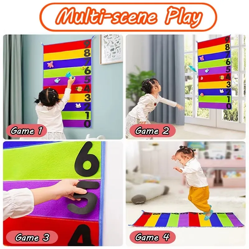 Funy Kids Touch High Carpet Games Bounce Trainer Promote Growth Fun Sports Toy Height Ruler Indoor Outdoor Toys For Childrens