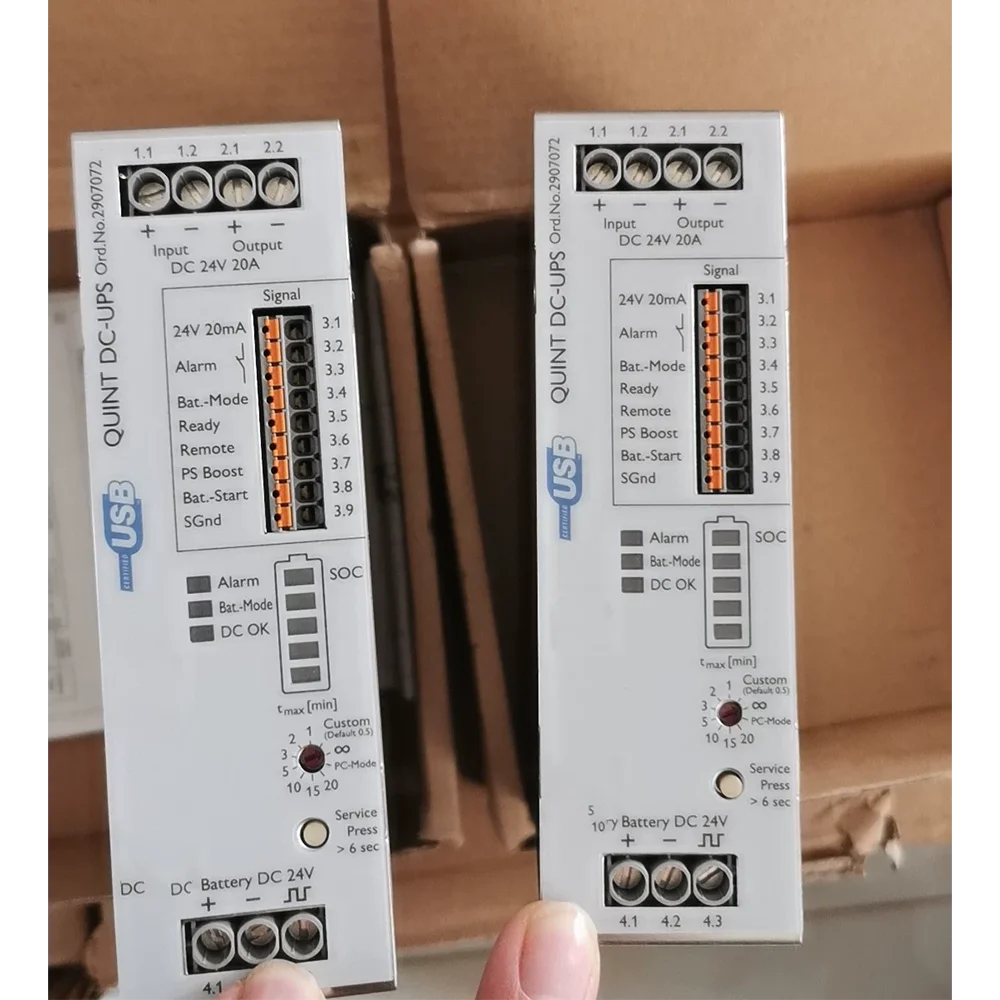 

1 PCS 2907072 QUINT4-UPS/24DC/24DC/20/USB QUINT DC-UPS 24VDC/20A Uninterruptible Power Supply High Quality Fast Ship
