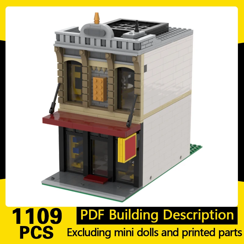 City Street View Model MOC Building Bricks Compact Store Building Modular Technology Gifts Holiday Assemble Children Toys Suit