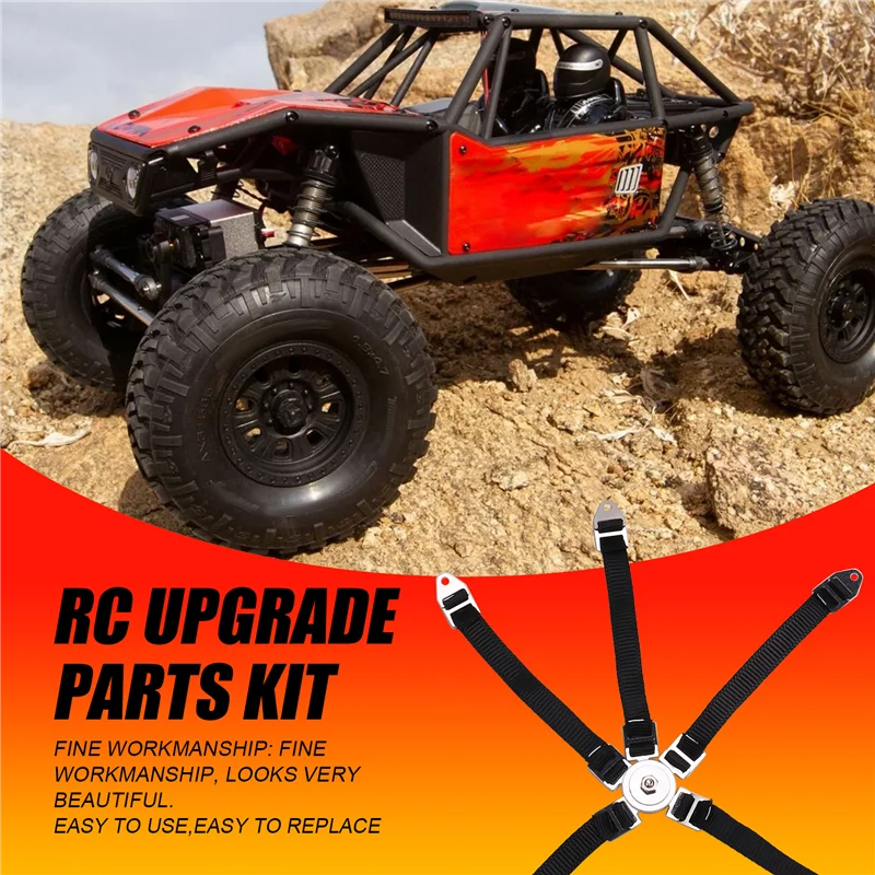 FBIL-RC Simulazione Auto Sedile Cintura di Sicurezza Cintura Per 1/10 Axial SCX10 90046 Wraith 90048 TRX4 D90 D110 Parti di Decorazione